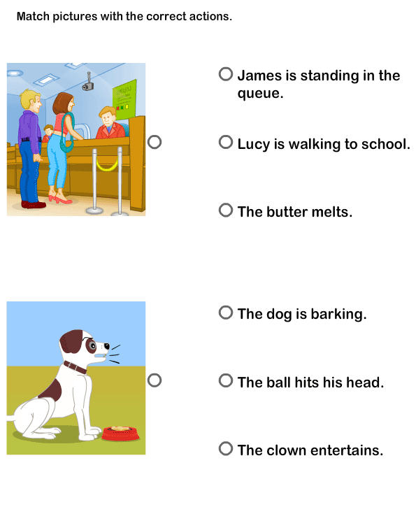 Match Sentences To Pictures Worksheet