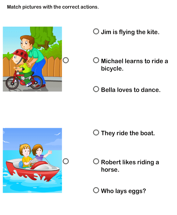 kindergarten-worksheets-match-sentences-to-pictures