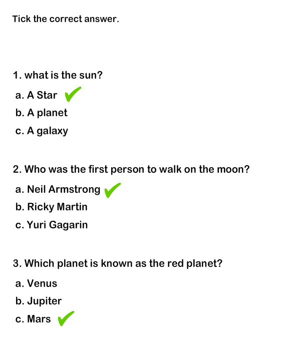 Solar System Worksheet 3 | Solar System Questions and Answers
